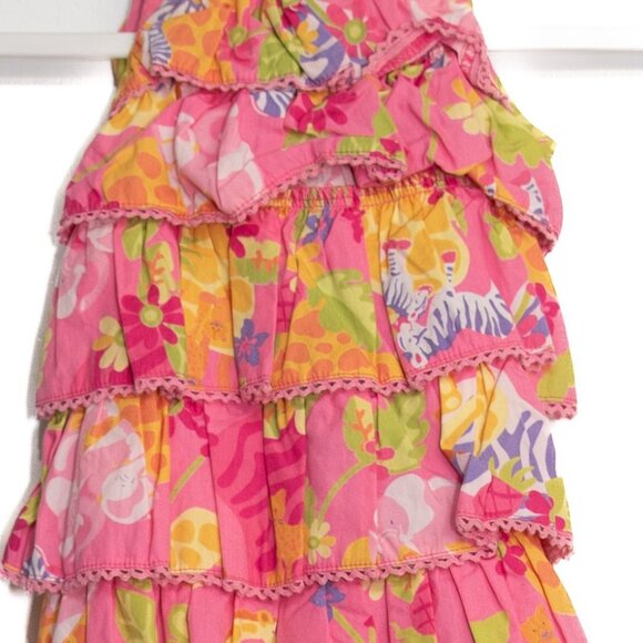 Baby Girls Size 3-6M Floral Tiered Ruffle Outfit & Diaper Cover Set - Pink & Mul - Picture 3 of 8